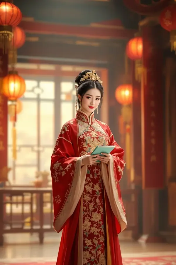 《皇后不嫁》短剧封面，古装题材